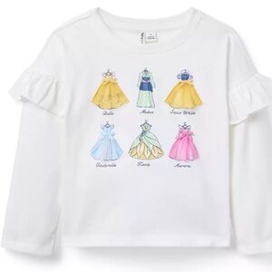 Janie and Jack NWT Disney Princess Long Sleeve White Shirt